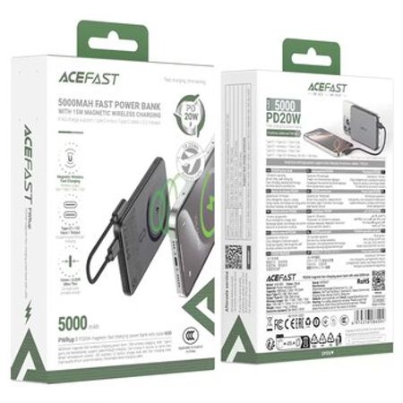 ACEFAST M30 Magnetic Wireless Power Bank – 5000mAh – Telefonlar – ucuztap.az