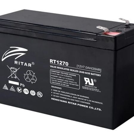 Akkumulyator RITAR AGM 12V 7A RT1270 F1/F2 (151×65×94 mm)
