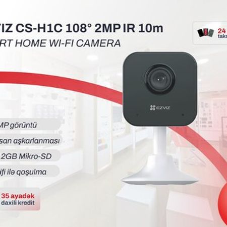 Ağıllı Wi‑Fi Kamera EZVIZ CS‑H1C 108° 2MP IR 10m
