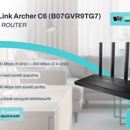 Wi‑Fi кouter TP‑Link Archer C6 (B07GVR9TG7)