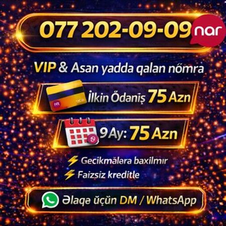 Nar nömrə – (077) 202-09-09 – Nömrələr və SİM-kartlar – ucuztap.az