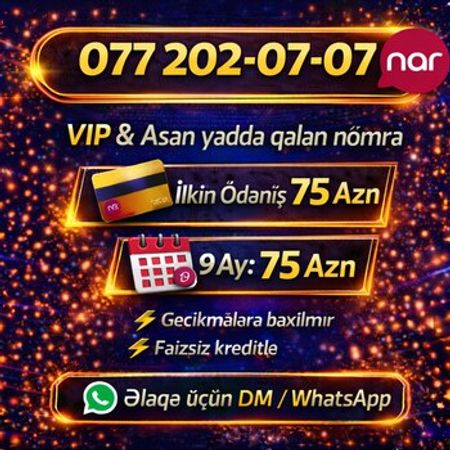 Nar nömrə – (077) 202-07-07 – Nömrələr və SİM-kartlar – ucuztap.az