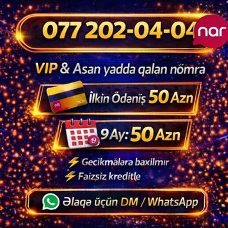 Nar nömrə – (077) 202-04-04 – Nömrələr və SİM-kartlar – ucuztap.az