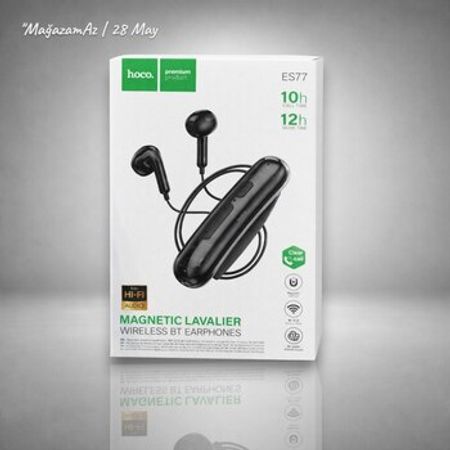 Hoco ES77 Simsiz Bluetooth qulaqlıq (Magnetic Lavaliyer Earphones)