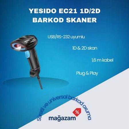 Yesido EC21 1D/2D barcode scanner