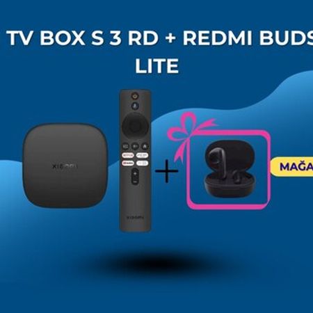 Mi TV box s 3 rd + redmi buds 4 lite