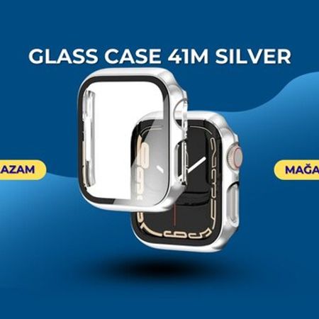 Glass case 41m silver