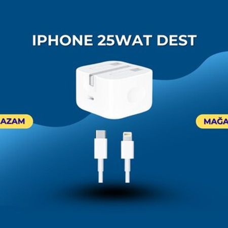 "iPhone 25W" sürətli şarj dəsti