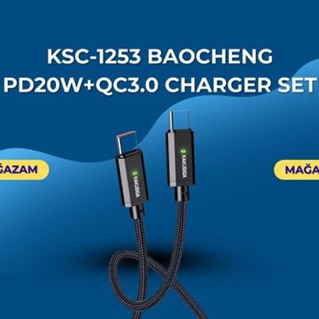 KSC-1253 BAOCHENG PD20W+QC3.0 charger set – Kompüter aksesuarları – ucuztap.az
