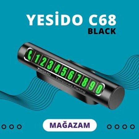 Temporary parking card "Yesido C68(black)"