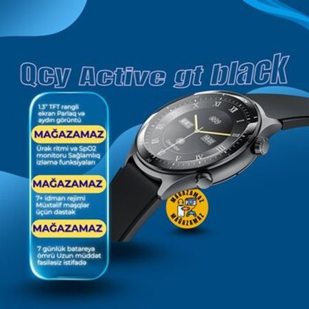 Qcy Active gt black – Saatlar – ucuztap.az