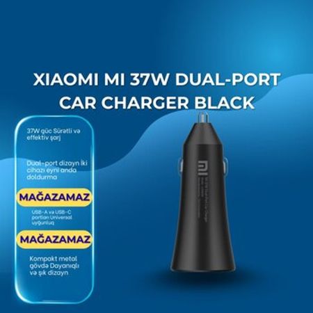 Xiaomi Mi 37W Dual-Port Car Charger black