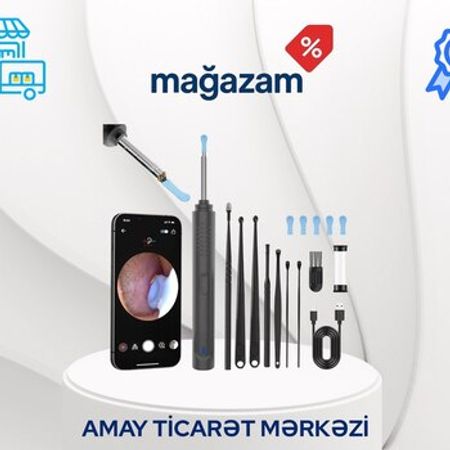 Qulaqları təmizləyən cihaz "NE3 Ear Cleaner Tool with Camera LED Light Wireless Otoscope"