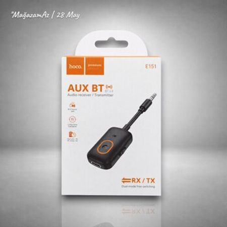 Hoco E151 AUX bluetooth adapteri (Audio Receiver / Transmitter)