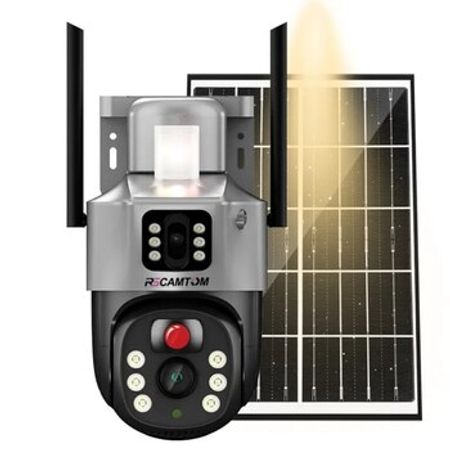 Simsiz 4G sim kartlı Solar ptz 2 kamera 360° 8mp/4K