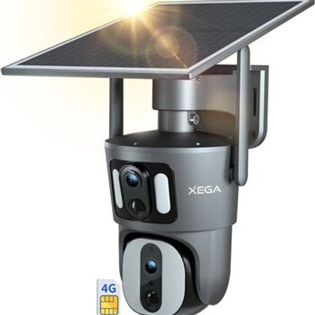 4G tam simsiz solar PTZ360° 2 kamera 12MP/4K+64GB