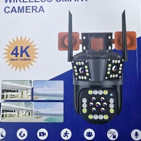 Simsiz Wifi ptz 3 kamera 360° 8mp/4K +64GB