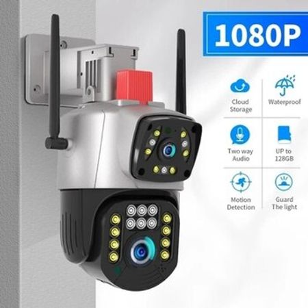 Wi-Fi simsiz PTZ360° 2 kamera 12MP/4K +64GB