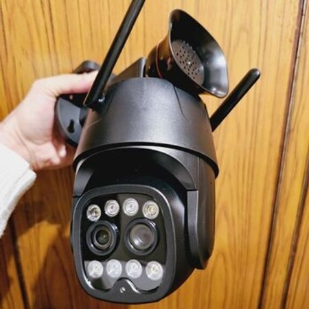 4G sim kartlı ptz 2 kamera 360° 8mp/4K+64GB