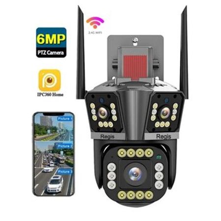 Simsiz Wifi ptz 3 kamera 360° 8mp/4K +64GB