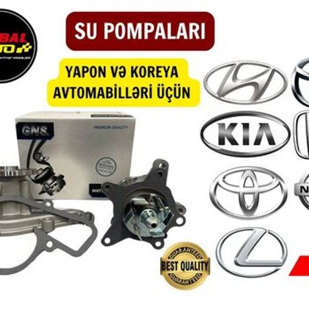 Yapon və koreya avtomobillərinin su pompaları
