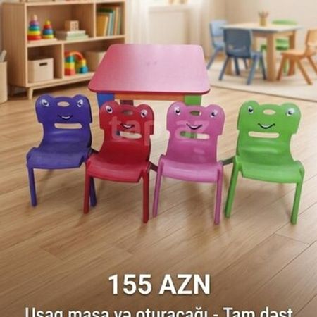 Uşaq masa və oturacağı – Uşaq mebeli – ucuztap.az