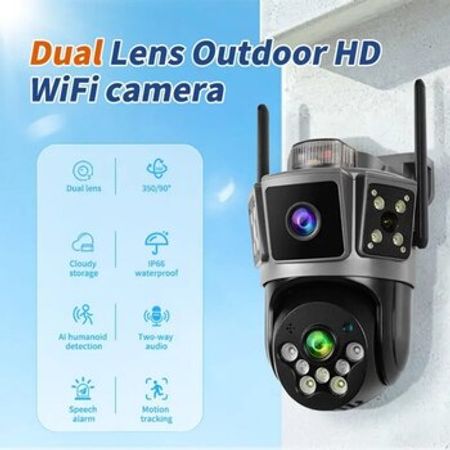Wi-Fi PTZ kamera 360°FHD 12MP/4K+64GB