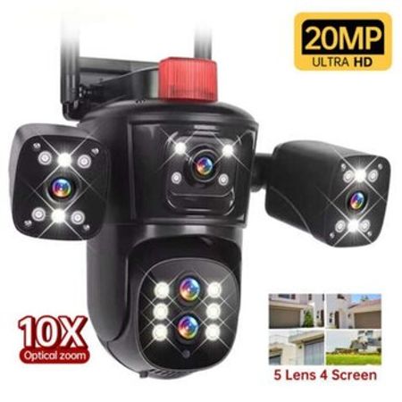 Wi-Fi PTZ kamera 360°FHD 12MP/4K+64GB