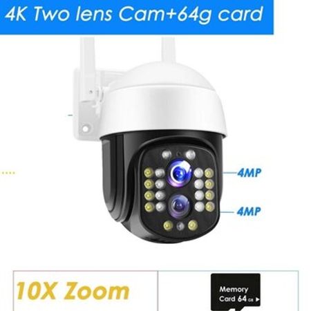 Wi-Fi PTZ kamera 360°FHD 3MP/2K+64GB
