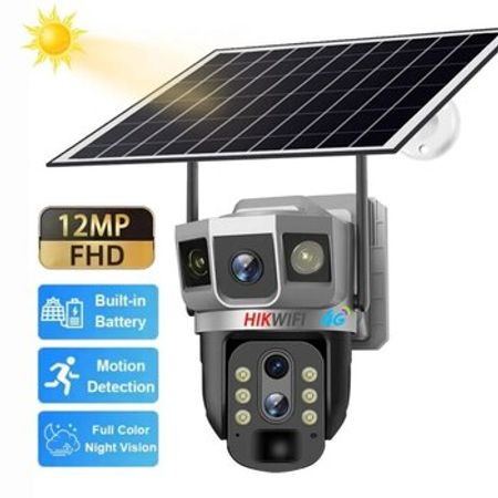 4G Sim kartlı Solar 360° FHD kamera 12MP/4K+64GB