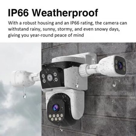 Wi-Fi PTZ kamera 360°FHD 12MP/4K+64GB