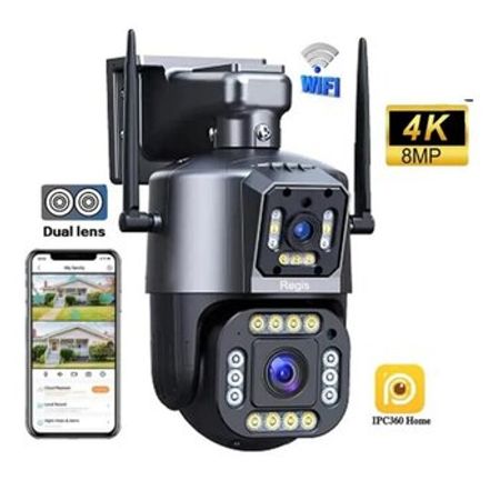 Wi-Fi PTZ kamera 360°FHD 12MP/4K+64GB