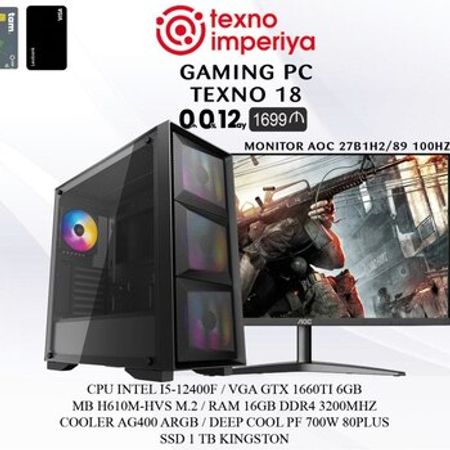 Gaming PC TEXNO 18 – Masaüstü kompüterlər – ucuztap.az