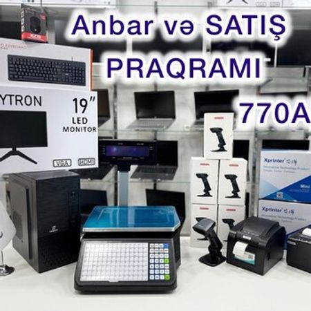 Ərzaq magazası üçün satış proqramı və avadanıqları