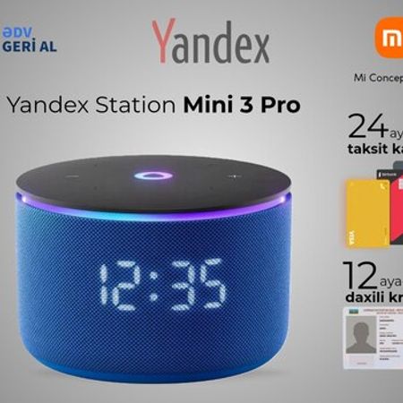 Ağıllı dinamik Yandex Station Mini 3 Pro Blue