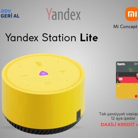 Ağıllı dinamik "Yandex Station Lite Yellow"