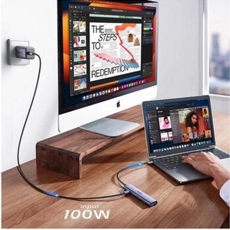 Görüntü və məlumat kabeli "Ugreen USB-C to HDMI HUB Adapter 5-in1 CM478"