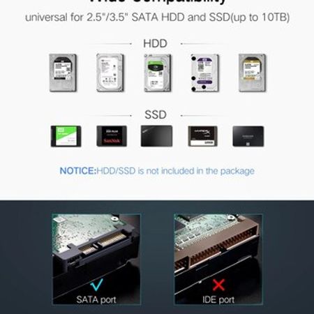 Xarici yaddaş qutusu "Ugreen USB 3.0 3.5 Inch Hard Drive Box"