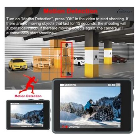 Action kamera 5K Ultra HD Wifi Touchscreen