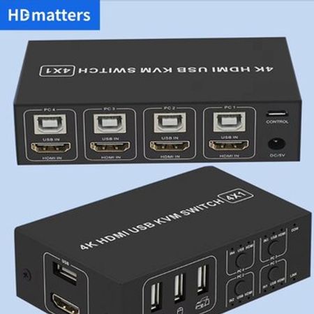 HDMI KVM Switch 4PC "4K 60Hz"