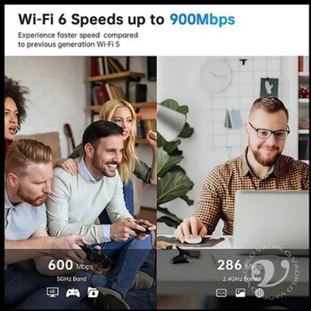 "USB Wi-Fi 6 900Mbps" bluetooth adapteri