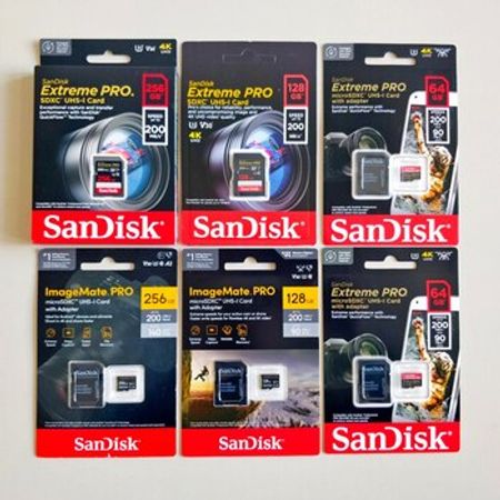 SanDisk Mikrokart/SDcard Pro 4K 64GB-1TB