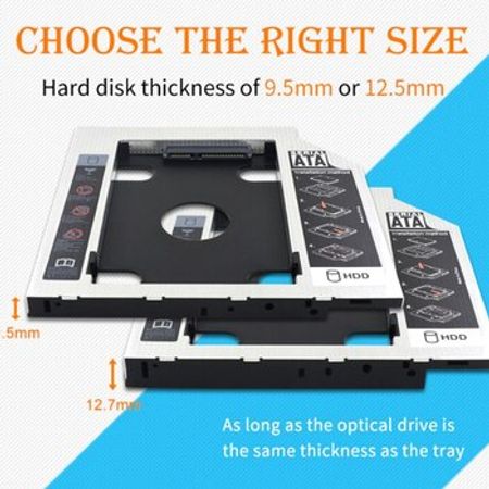 Noutbuk üçün HDD SSD qutusu "DVD Caddy"