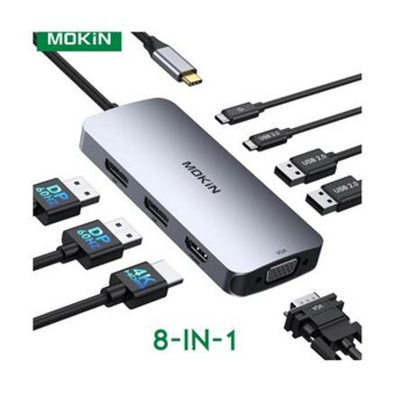 TypeC 4K Hub 8in1 4x Display port
