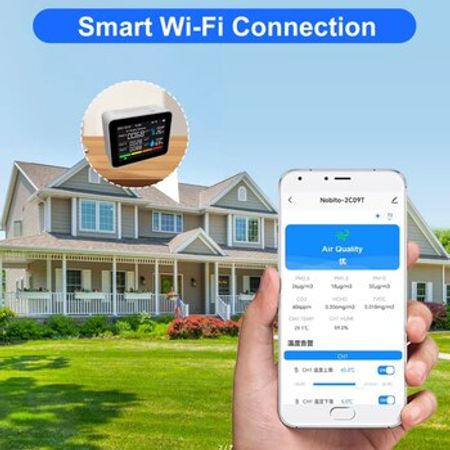 Hava təmizliyini ölçən Wifi  "Air Quality Monitor 12in1"