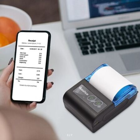 Daşınabilən Thermal çek printer Bluetooth/USB