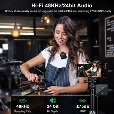 Wireless cüt yaxa mikrofonu 3in1