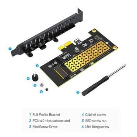 "PCIE X1 to M2 NVMe" adapter