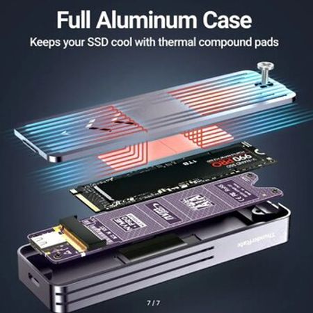 Ekranlı SSD box dual "M.2 Nvme Sata TypeC"