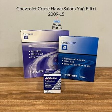"Chevrolet Cruze" hava/salon/yağ filteri